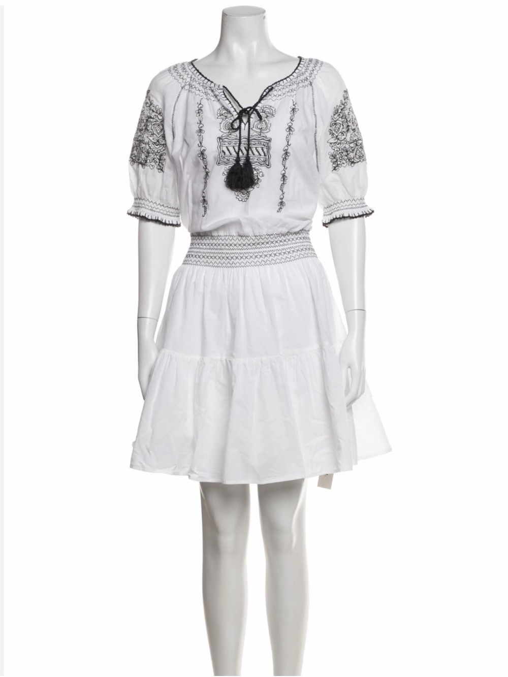 Ralph Lauren Cream Mini Dress with Black Detailing
